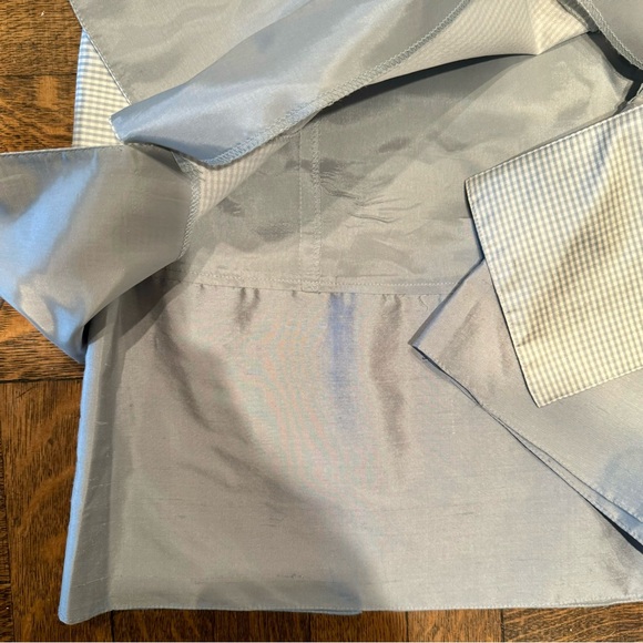 COPY - Kay Unger Vintage 100% Silk Blue Checked Sleeveless Knee-Length Dress Si… - Picture 5 of 8